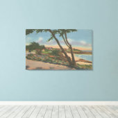 カーメル, CA – ショアビューに沿ったホーム キャンバスプリント (インサイチュ (ウッドフロア))