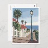 カーメル， CA – 海岸沿いのホーム ポストカード (正面/裏面)