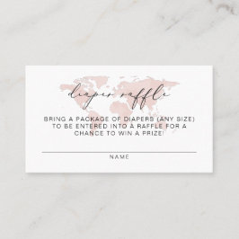 カーメンピンクマップアドベンチャーおむつラッフルチケット プレイスカード