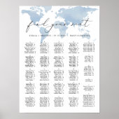 カーメンブルーデスティネーションウェディングシーティングチャート ポスター (正面)