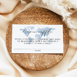 カーメンブルーマップアドベンチャーおむつラッフルチケット プレイスカード