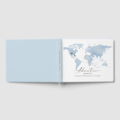 カーメンブルーマップアドベンチャーベビーシャワー ゲストブック (全面)