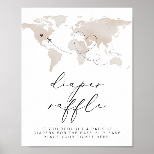 カーメンベージュマップアドベンチャーベビーおむつラッフル ポスター (正面)
