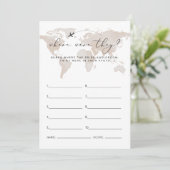 カーメン旅行どこ彼らのブライダルシャワーゲーム 招待状 (スタンド正面)