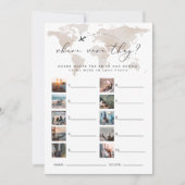 カーメン旅行どこ彼らはブライダルゲームカード 招待状 (正面)