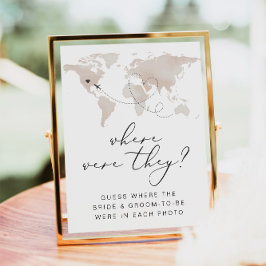 カーメン旅行どこ彼らはブライダルシャワー標識 ポスター