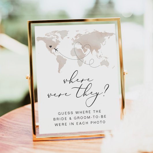 カーメン旅行どこ彼らはブライダルシャワー標識 ポスター