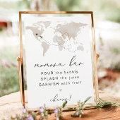 カーメン旅行をテーマにした赤ちゃんシャワー桃佐バー標識 ポスター