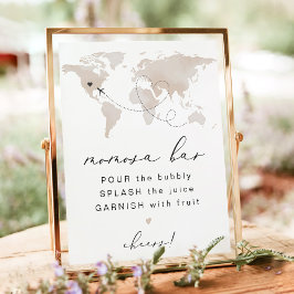 カーメン旅行をテーマにした赤ちゃんシャワー桃佐バー標識 ポスター