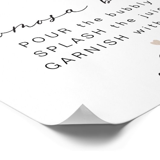 カーメン旅行をテーマにした赤ちゃんシャワー桃佐バー標識 ポスター (角)