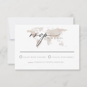 カーメン – トラベルウォーターカラーマップアドベンチャーRSVP 招待状 (正面)