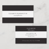 カーモダンド白黒のストライプ。抽象芸術 名刺 (正面/裏面)