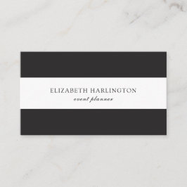 カーモダンド白黒のストライプ。抽象芸術 名刺