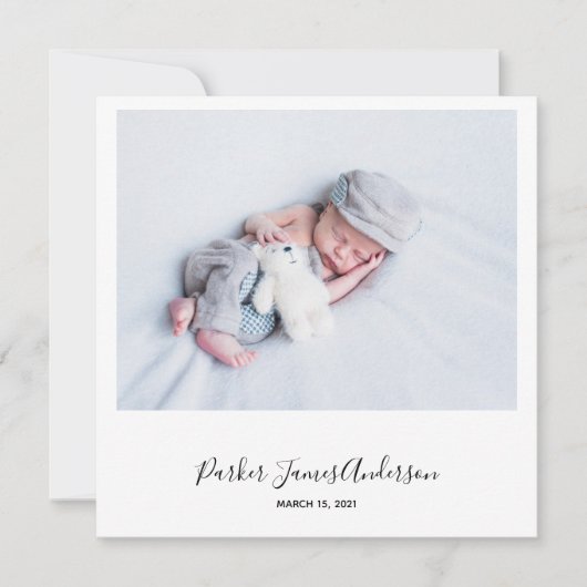 カーモダンド「インスタントスタイルフォト」誕生発表 招待状 (正面)