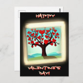 カーモダンド – 愛の木 – バレンタインデー ポストカード (正面/裏面)