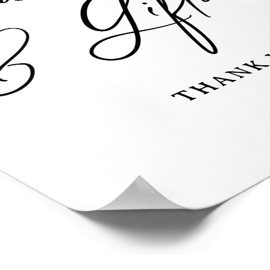 カーモダンミニマルドとギフトのサイン ポスター (角)