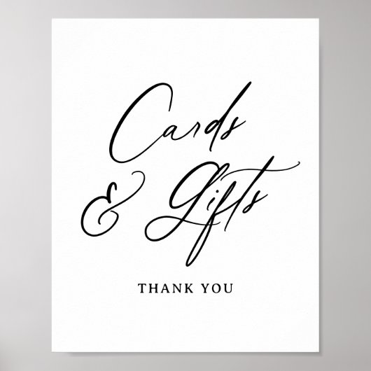 カーモダンミニマルドとギフトのサイン ポスター (正面)