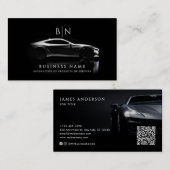 カーモダン/オートモノグラムQRコードおよびソーシャルメディア 名刺 (正面/裏面)