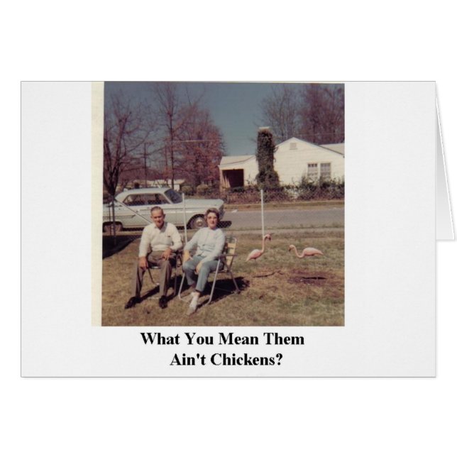 カーユーモアのあるドピンクのフラミンゴ (正面横)