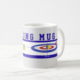 カーユーモアのあるリングマグブルー文字 コーヒーマグカップ