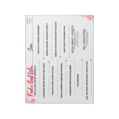 カーラのブライダルシャワーゲーム「誰を見つける…」 ノートパッド (回転)