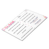 カーラのブライダルシャワーゲーム「誰を見つける…」 ノートパッド (アングル)