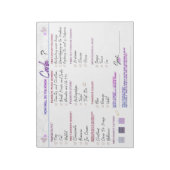 カーラのブライダルシャワーゲーム「How Well Do You Know」 ノートパッド (回転)