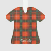 カーライルの一族の格子縞のスコットランドのキルトのタータンチェック オーナメント (裏面)