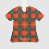 カーライルの一族の格子縞のスコットランドのキルトのタータンチェック オーナメント (正面)