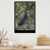 カーライル湖イリノイ衛星ポスターマップ ポスター (キッチン)