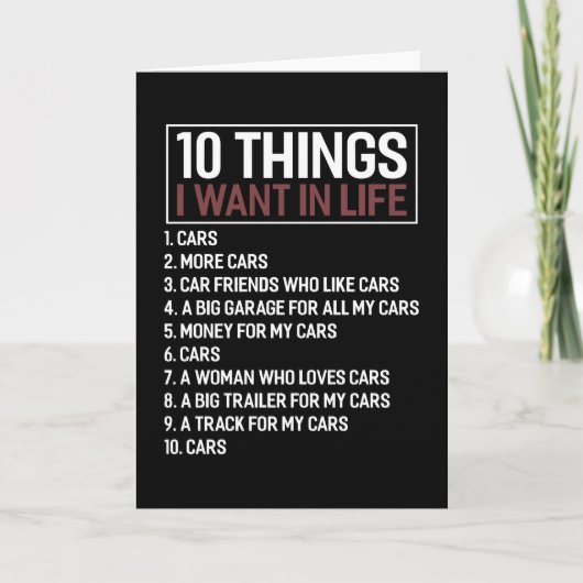 カーラバー整備士マッスルカーマニアスギフトアイディア カード (正面)