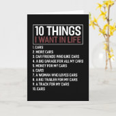 カーラバー整備士マッスルカーマニアスギフトアイディア カード (黄色い花)