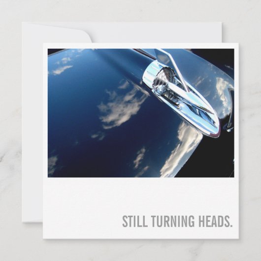 カーラバー75th誕生日-ターニングヘッド 招待状 (正面)