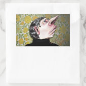 カーラビーンの不気味な男 長方形シール (バッグ)