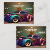 カーラブオート改造ホリデーギフトビジネスカード 名刺 (正面/裏面)