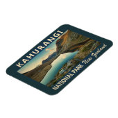 カーランギ国立公園ニュージーランドヴィンテージ マグネット (左側)