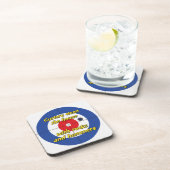 「カーラーが家を掃除し…」 コースター – （青） (右側)