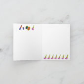 カーラーをはいた女性 サンキューカード (内部)