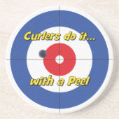 「カーラーズがやったんだ。ピール» Sandstone Coaster - （青） コースター (正面)