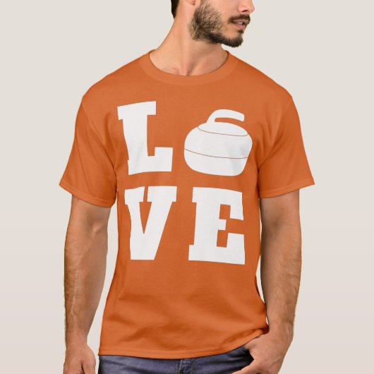 カーラープレミアムに対するラブカーリング誇りを持った Tシャツ (正面)