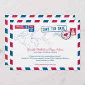 カーラ・リョンバルズ・マヨルカ航空郵便・Save the Date セーブザデート (正面/裏面)