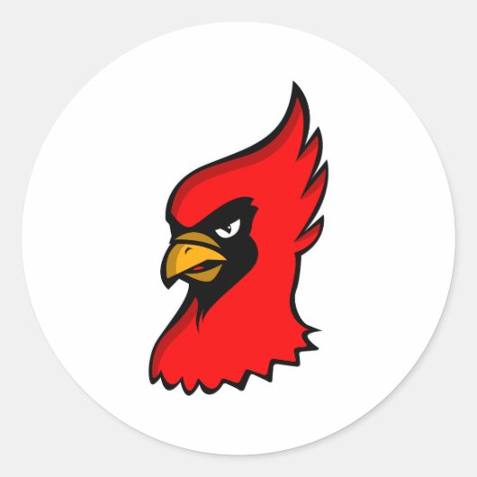 カーラ(鳥)ショウジョウコウカンチョウ ラウンドシール (正面)