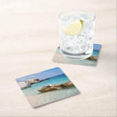 カーラMarioluのビーチ、サルジニアのコースター スクエアペーパーコースター (インサイチュ)