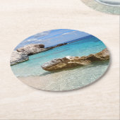 カーラMarioluのビーチ、サルジニアのコースター スクエアペーパーコースター (アングル)