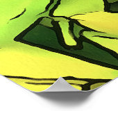 カーリストンバナナペッパーズブラックアウトライン芸術 ポスター (角)