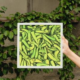 カーリストンバナナペッパーズブラックアウトライン芸術 ポスター