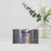 カーリペアレンチロゴ | 金属製の名刺 名刺 (スタンド正面)