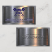 カーリペアレンチロゴ | 金属製の名刺 名刺 (正面/裏面)