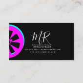 カーリムネオンピンクブラック 名刺 (裏面)