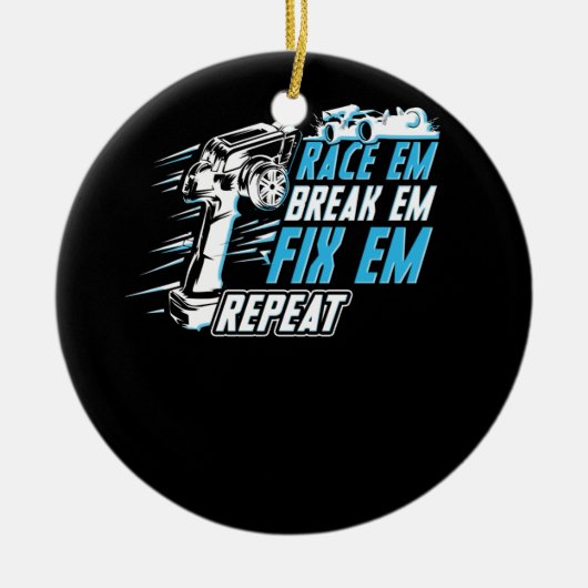 カーリモートコントロールレース セラミックオーナメント (正面)